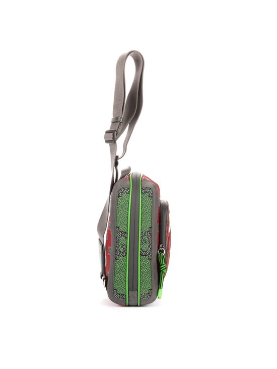 Gucci Two Way Jersey GG Backpack Green Red Gray Nylon main image 9